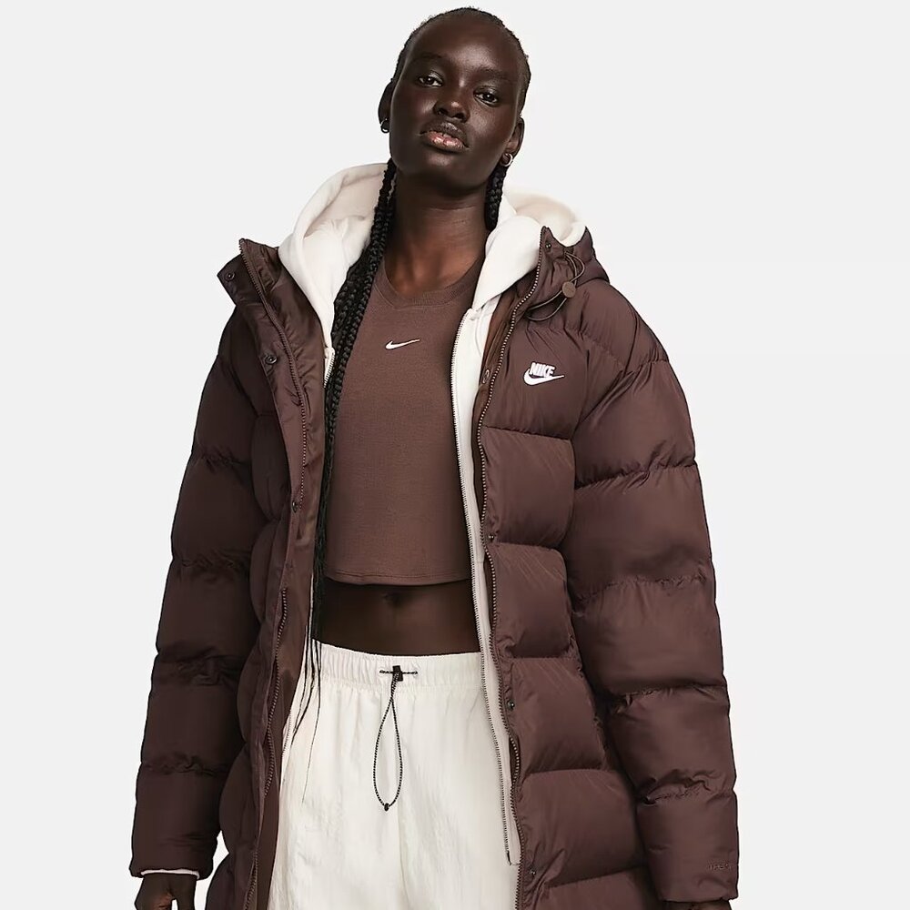 Nike Women's Brown Parka Puffer Coat
